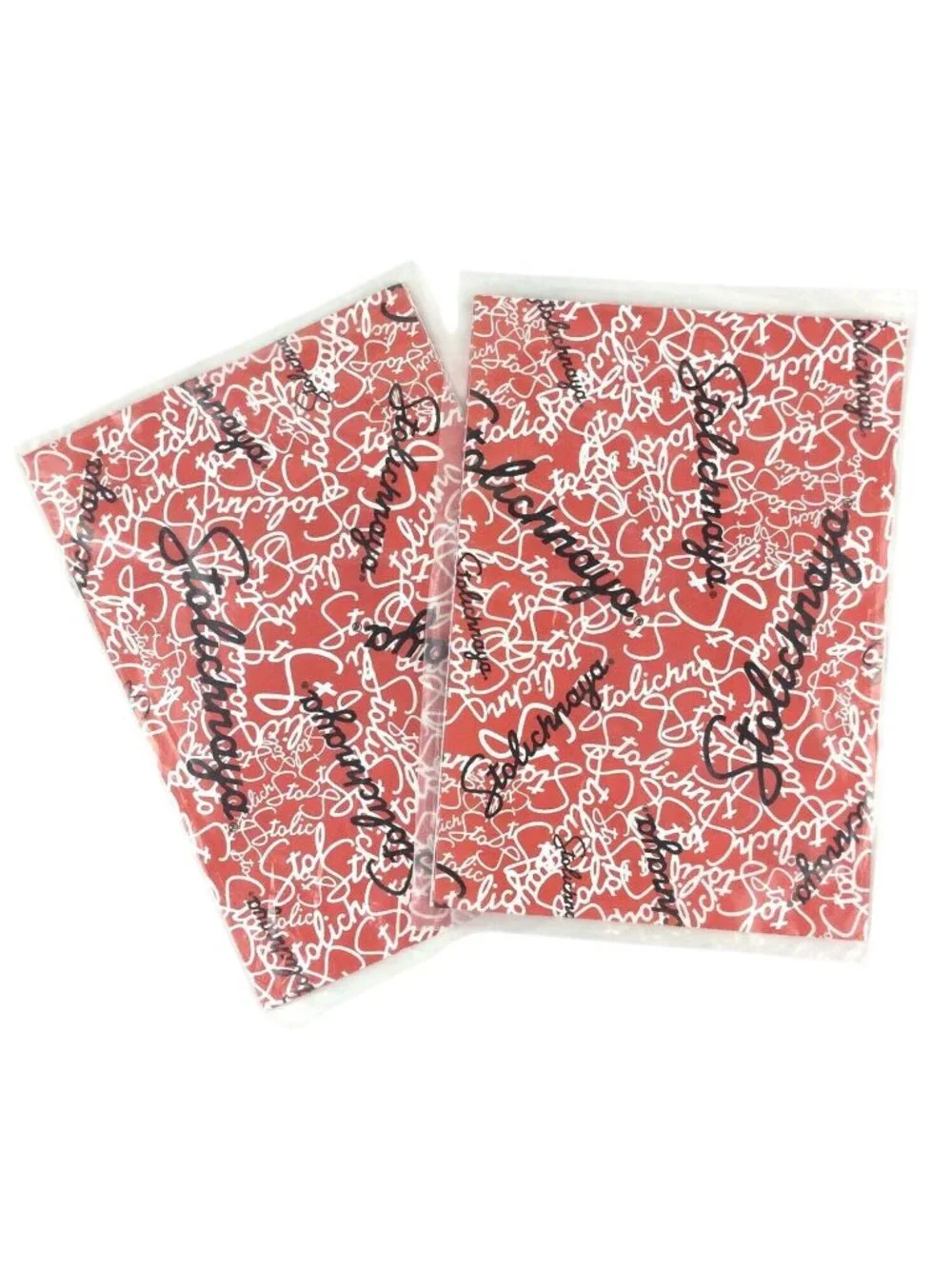 Stolichnaya Vodka Themed Gift Wrap Sheets Set Of 2 Red White Black 28x21 NEW